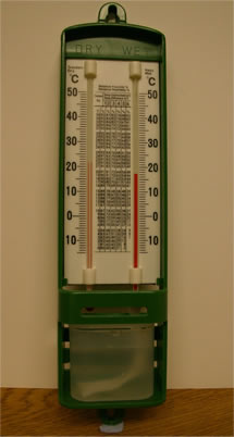 a basic wet and dry thermometer