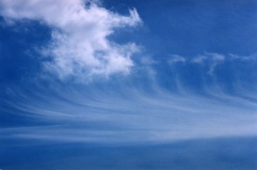 cirrus and cumulus clouds
